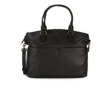 American Leather Co. Black Carrie Leather Dome Satchel Bag