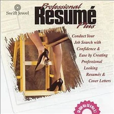 Professional Resume Plus Jewel Case (New Sealed, 2000) Swift Jewel, Windows CD