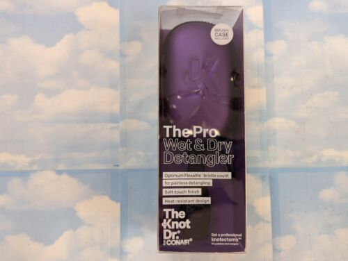 LOT(1) THE KNOT DR. FOR CONAIR THE PRO WET & DRY DETANGLER BRUSH CASE PURPLE - Picture 1 of 3
