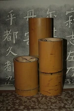 BAMBOO ART PLANTER 3 RODS JAPAN GENUINE SAKURASHU HAND MADE USED TN1 51212