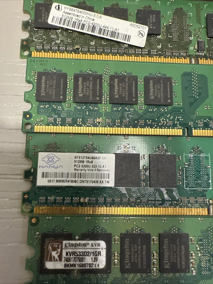lot of 5 kingston vs 32m8-6 2b0412 value select ram sticks legacy sdram M3 - Image 2 of 4
