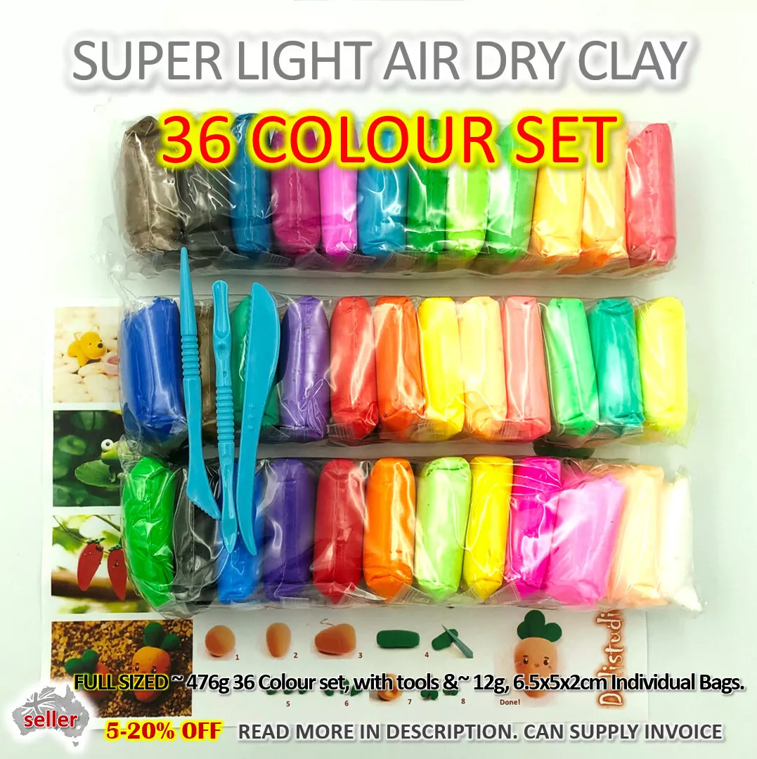 Air Dry Clay for Kids Modeling Kit, Molding Clay Animals & Bake Shop, 36  Colors