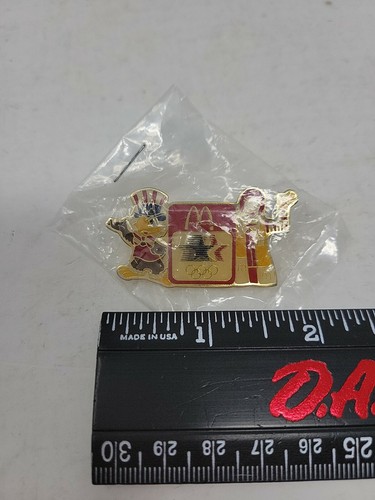 McDonald's USA Olympic Sponsor Hat Pin Ronald McDonald Advertisement Collectible - Picture 3 of 4