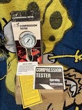 Vintage Sears Compression Tester Auto Testing Tool Gauge Works Vintage Sears Compression Tester Auto Testing Tool Gauge Works