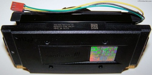 CPU intel PENTIUM 3 III 500 Mhz SL37D SLOT 1 MIT KÜHLER PROZESSOR