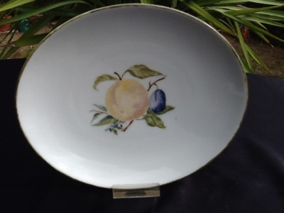 FÜRSTENBERG Porzellan SCHALE oval OBSTMOTIV  (handgemalt von Privat GE)