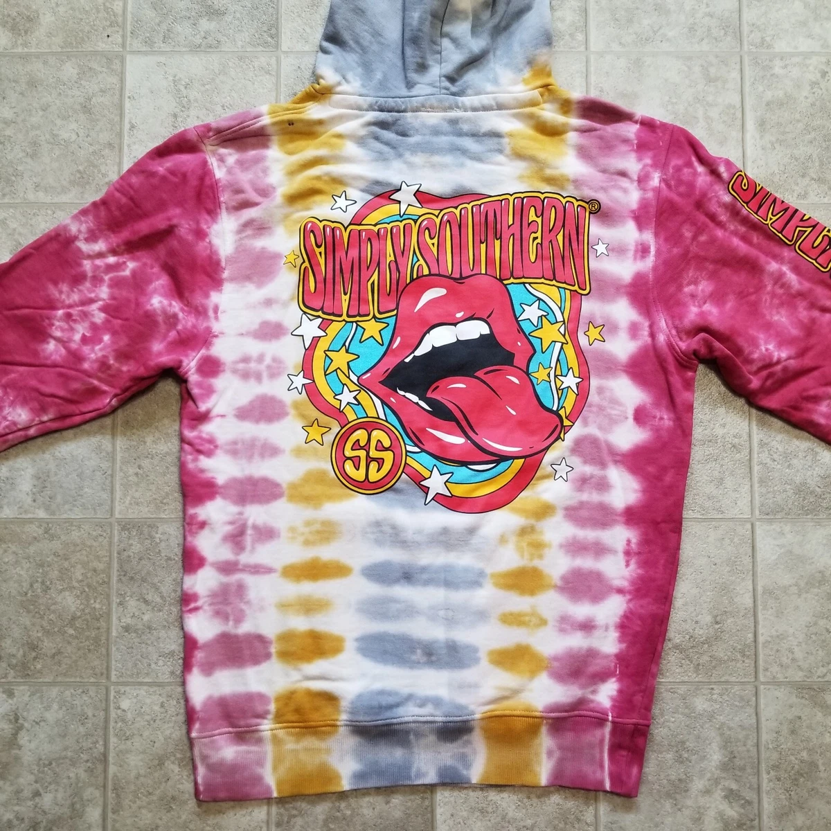 Rolling stones clearance tie dye hoodie