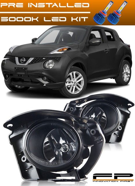 For 2014 2015 2016 2017 Nissan Juke LED Clear Fog Light Full Kit Switch