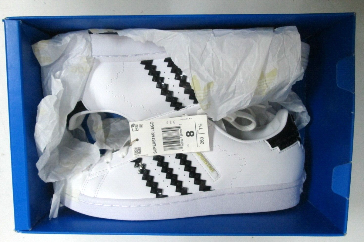 New ADIDAS Originals LEGO Superstar Sneakers Mens Size 8 Women's 9