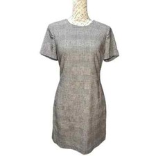 Banana Republic Black, White & Red A-line Short Sleeve Dress Size 8