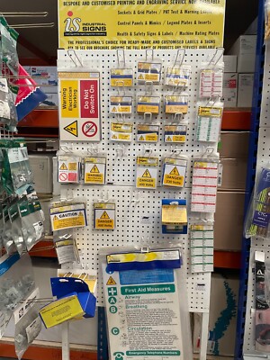 Industrieschilder Auflösung Posten ex Shop Display [Gesundheit & Sicherheit, Pat Tests, etc]