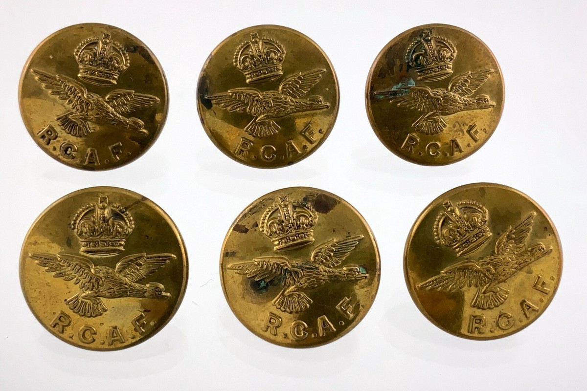 WWII RCAF Royal Canadian Air Force Military Button Lot JR Gaunt