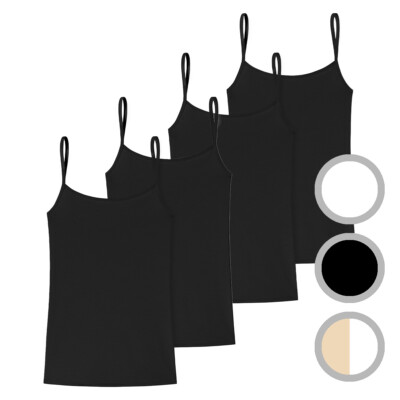 4er Pack - uncover by Schiesser - Cotton - Spaghetti Top - Unterhemden - Atmungs