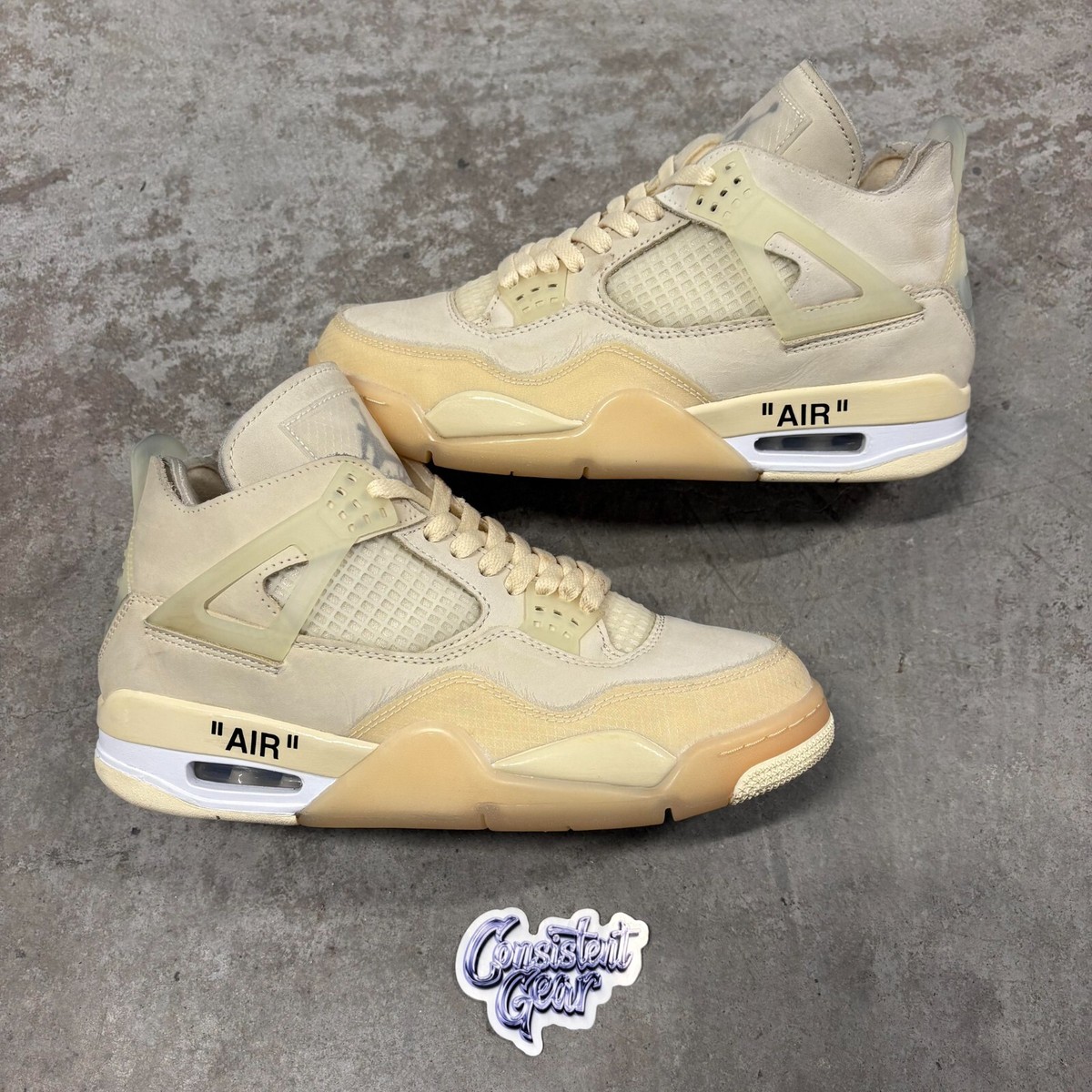 Jordan 4 SP x Off-White Sail W - Size 9W/7.5M - CV9388-100