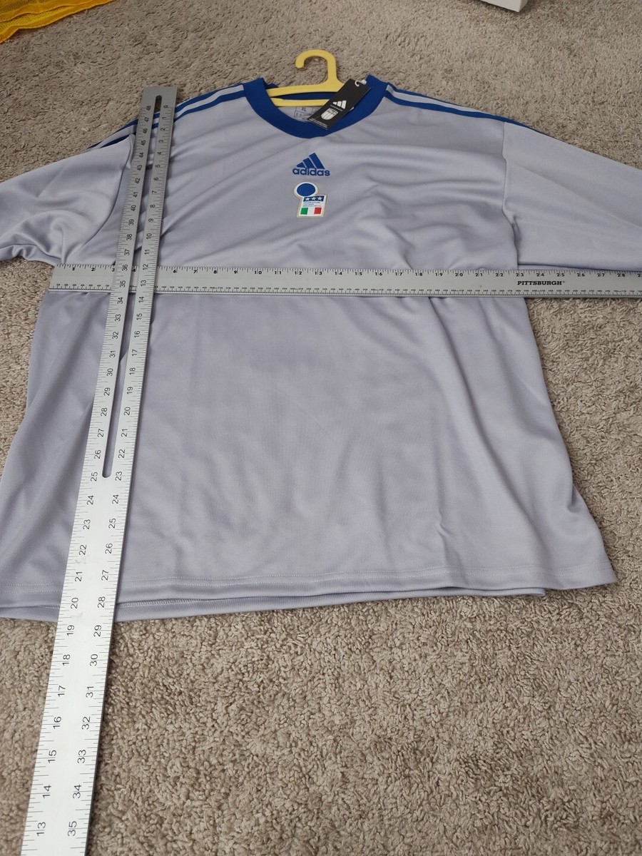 セリエA ローマ　adidas XLサイズ Adidas Italy Long Sleeve Goalkeeper Jersey Grey & Blue Size