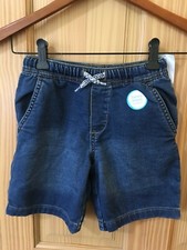 New Carter's Boy Pull-On Knit Denim Shorts 2T,4T,10/12