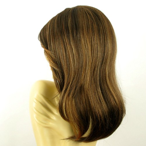 Parrucca donna semi lunga cioccolato mechato rame : tara 627c - Picture 3 of 8