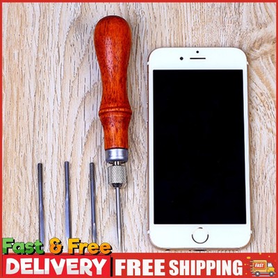 4 in 1 Kratz Ahle Maker Werkzeug Pin Stanzen Multifunktional für DIY Leder Handwerk
