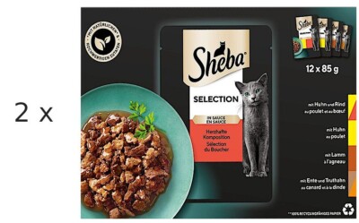 SHEBA Selection in Sauce Herzhafte Komposition - 24 x 85 g ( 11,25/kg) Multipack