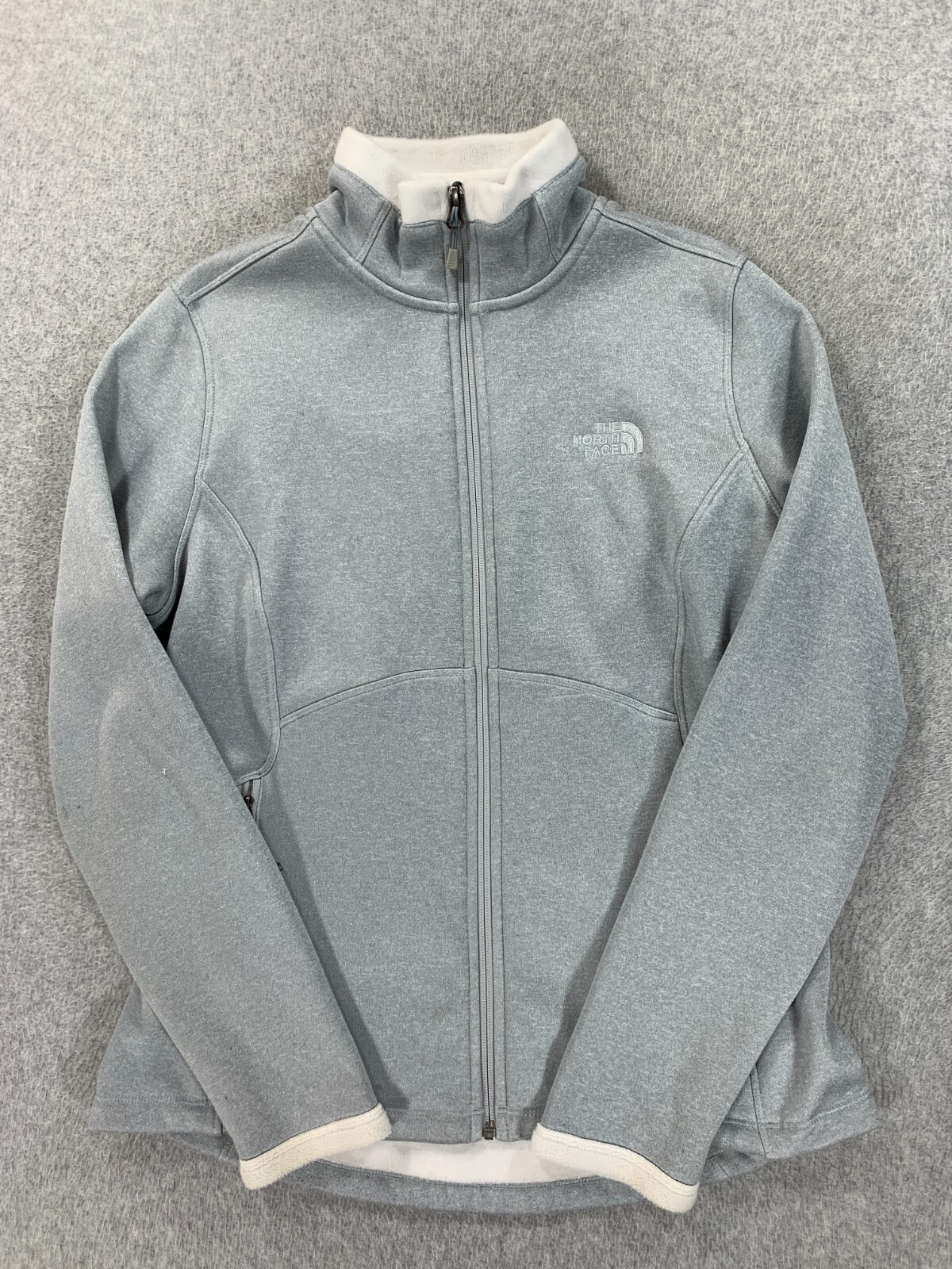 North Face Womens Large Silver Athletic Fit Jacket