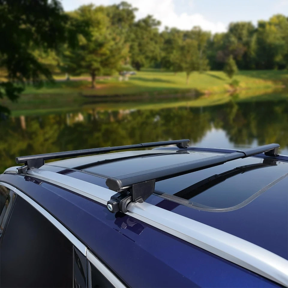 For HYUNDAI Santa Fe Santa Cruze Roof Racks Telescopic Cross Bars Cargo Carrier Foto 3 de 4