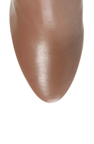 Sz. 6.5 Stuart Weitzman Boots OTK Zuzanna Over Knee Stretch Taupe Leather NEW - Picture 6 of 6