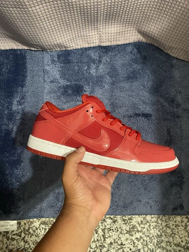Nike Dunk Pro SB Low Red Patent Leather Size 10