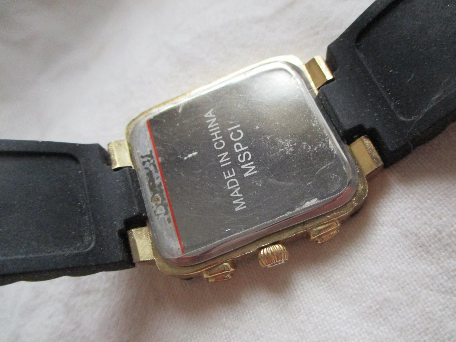 Wristwatch Rectangular Face Black Buckle Band Rom… - image 11