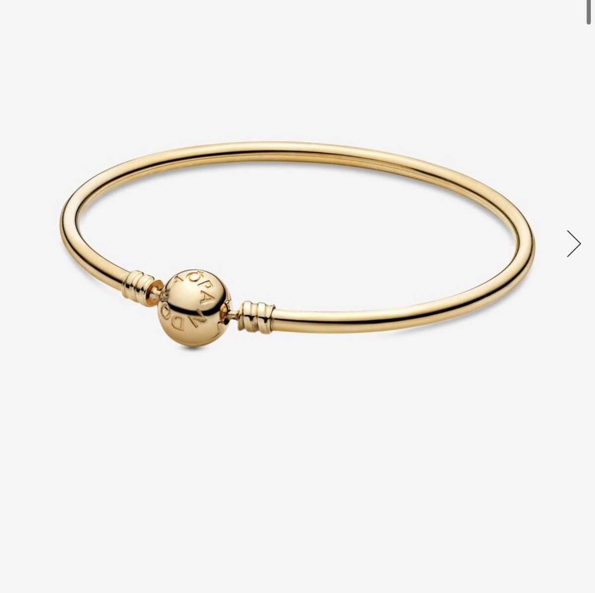 Pandora 14Kゴールドプレーティング バングル ノベルティ17cm authentic pandora 14k gold Retired Bangle 6.7” Yellow Gold | eBay