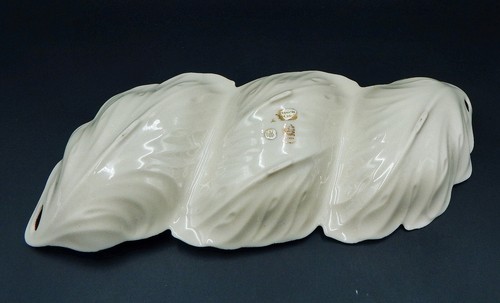 Lenox Tripoli Leaf Three Section Serving Dish Platter 24K Gold Trim Relish USA - Picture 7 of 11