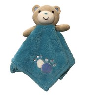 Baby Gear Bear Turquoise Paw Prints Baby Blanket Lovey Soother Security