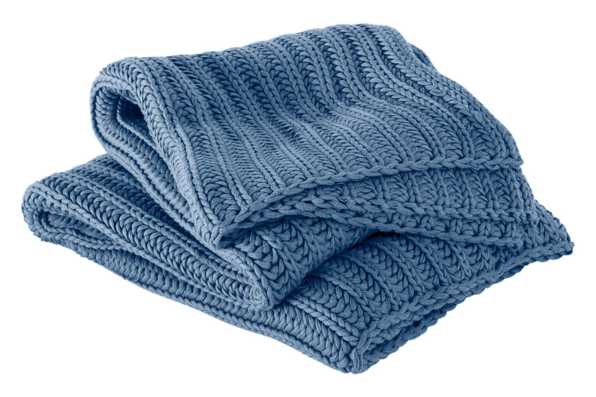 smokey blue throw blanket