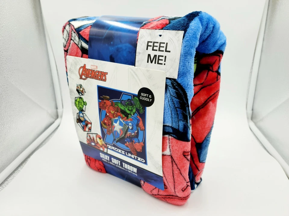 Cobertor macio sedoso Marvel Avengers 40 x 50 super-herói Cpt America Hulk  - Imagem 4 de 4