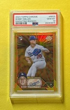 2023 TOPPS CHROME BOBBY MILLER RADIATING ROOKIES SP #RR-25 PSA GEM MT 10 RC