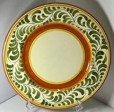 Pier 1 Umbrina Dinner Plate 11-1/2” Hand Painted Italy Excellent Used Condition