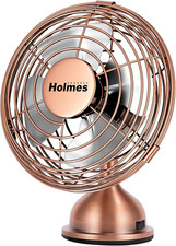 HOLMES 4" Mini Heritage Desk Fan, Usb-Powered, Single Speed, 4 Blades, Adjustabl