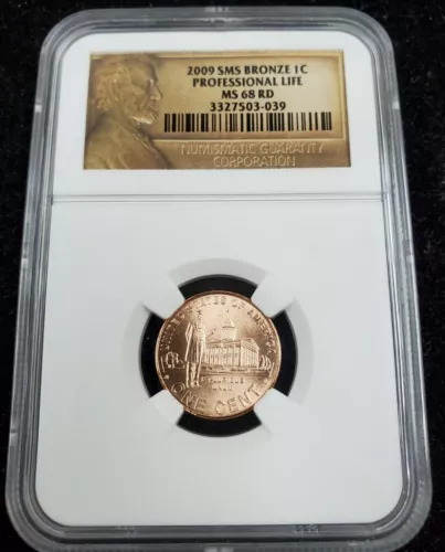 2009 P SMS 1c Bronze Lincoln Professional Life Penny-NGC MS68 RD