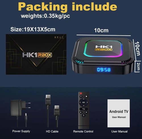 Smart TV Box Android 13.0 HK1 RBOXK8 RK3528 Quad Core 8K UHD Media Stream Player - Picture 13 of 14