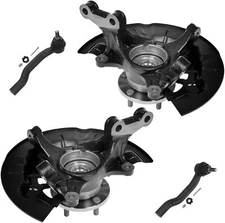 Front Steering Knuckles Wheel Hub Outer Tie Rods for 2012-2017 Toyota Camry 2.5L