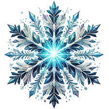 Wall decal sticker snowflake 18 x 18 cm large