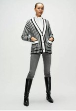 Claudie Pierlot Maxiklas Houndstooth Knitted Cardigan Size 2