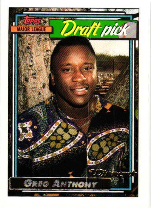 1992 Topps #336b Greg Anthony Gold Winners