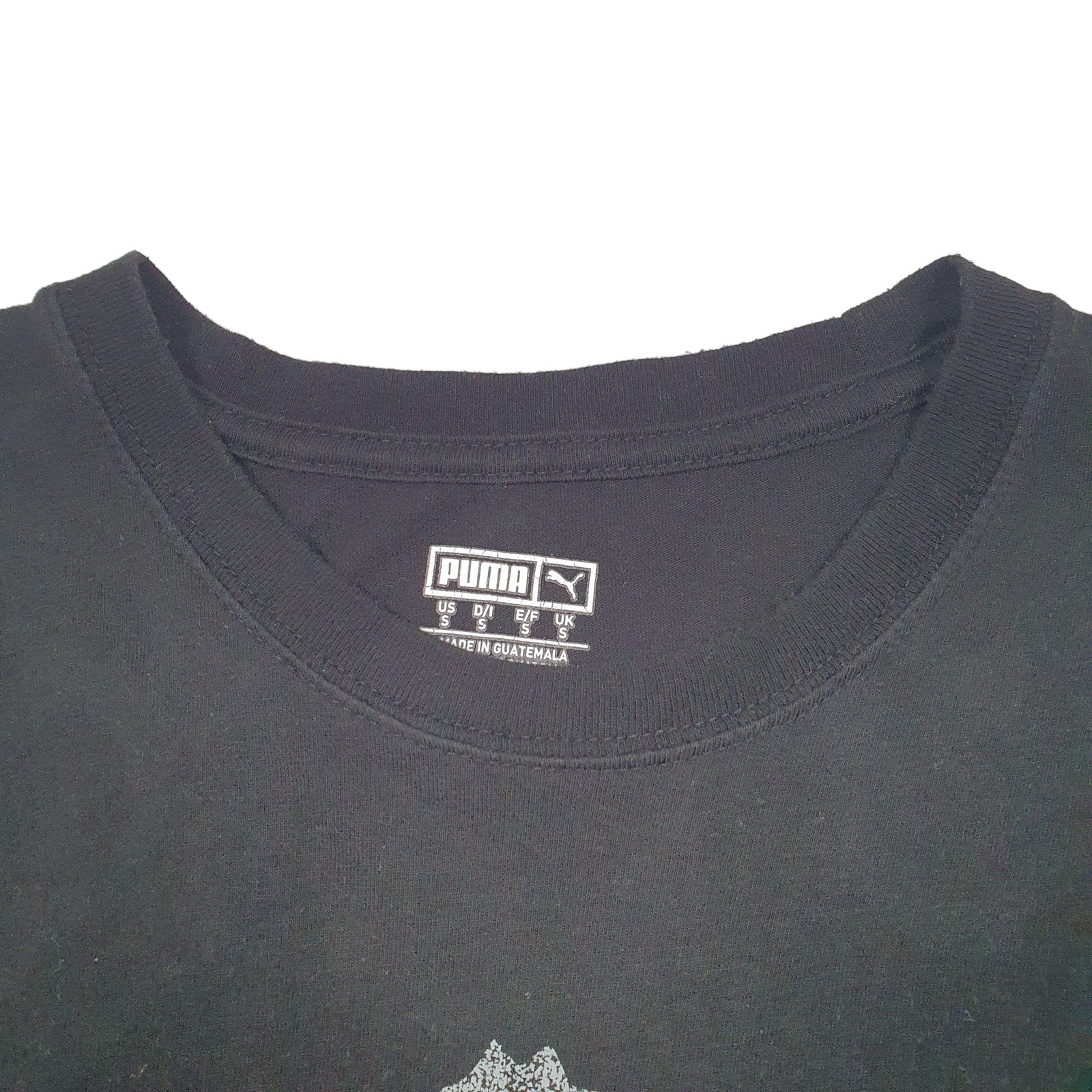 PUMA Black T Shirt Tee Short Sleeve Cotton Mens S image 3
