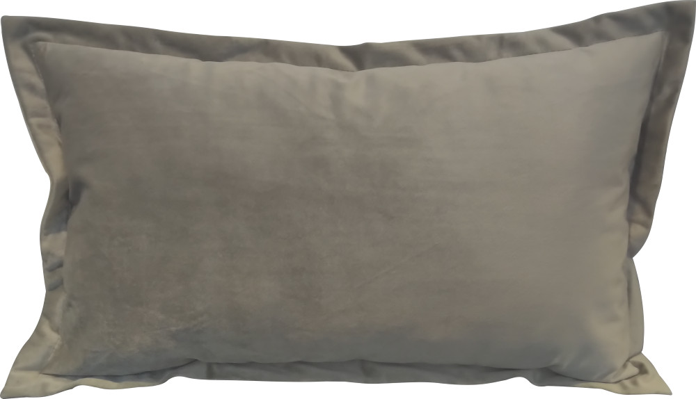 Cosima Samt Kissenhülle Flora 30 x 50 см Silber Grau einfarbig Rechteckig