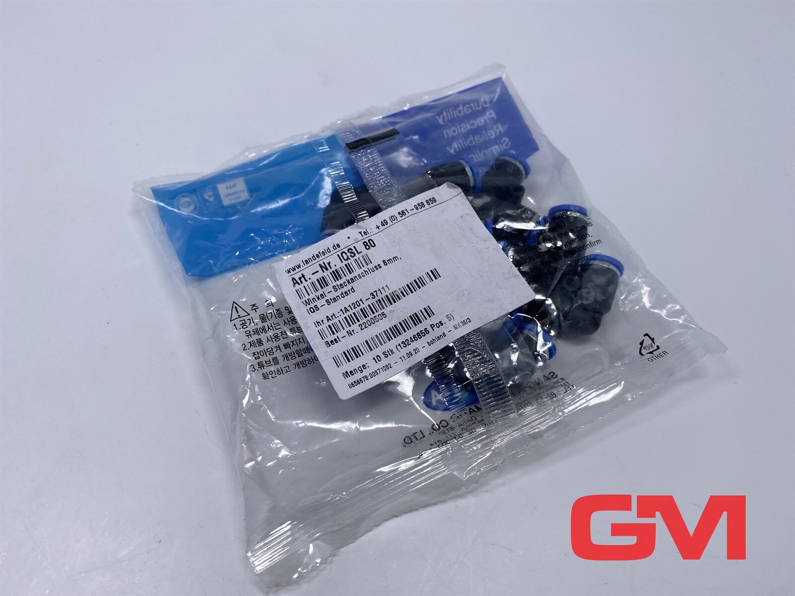 VE 10X Sang-A Angle Plug Connection Diameter 8Mm