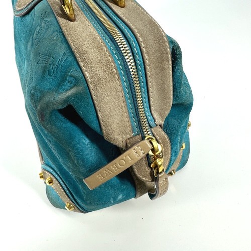 LOEWE 160th anniversary Bag Hand Bag Tote Bag Leather / suede blue - Picture 8 of 15