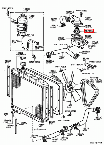 Genuine Toyota LandCruiser 60 45 40 Series FJ 2F 4.2 Petrol Thermostat - Picture 13 of 20