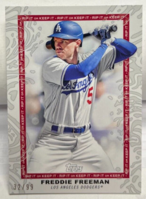 Freddie Freeman 2022 Topps Rip #' D 32/99 - Rip Karte #35 - Los Angeles Dodgers