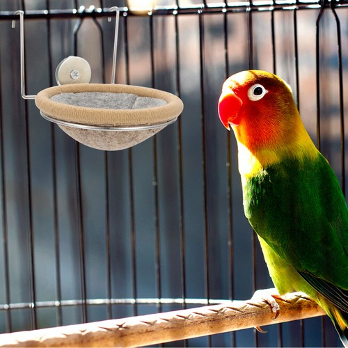 1 Set Breeding Nest and Cushion Fixed Rack for Budgie Parakeet Cockatiel offres