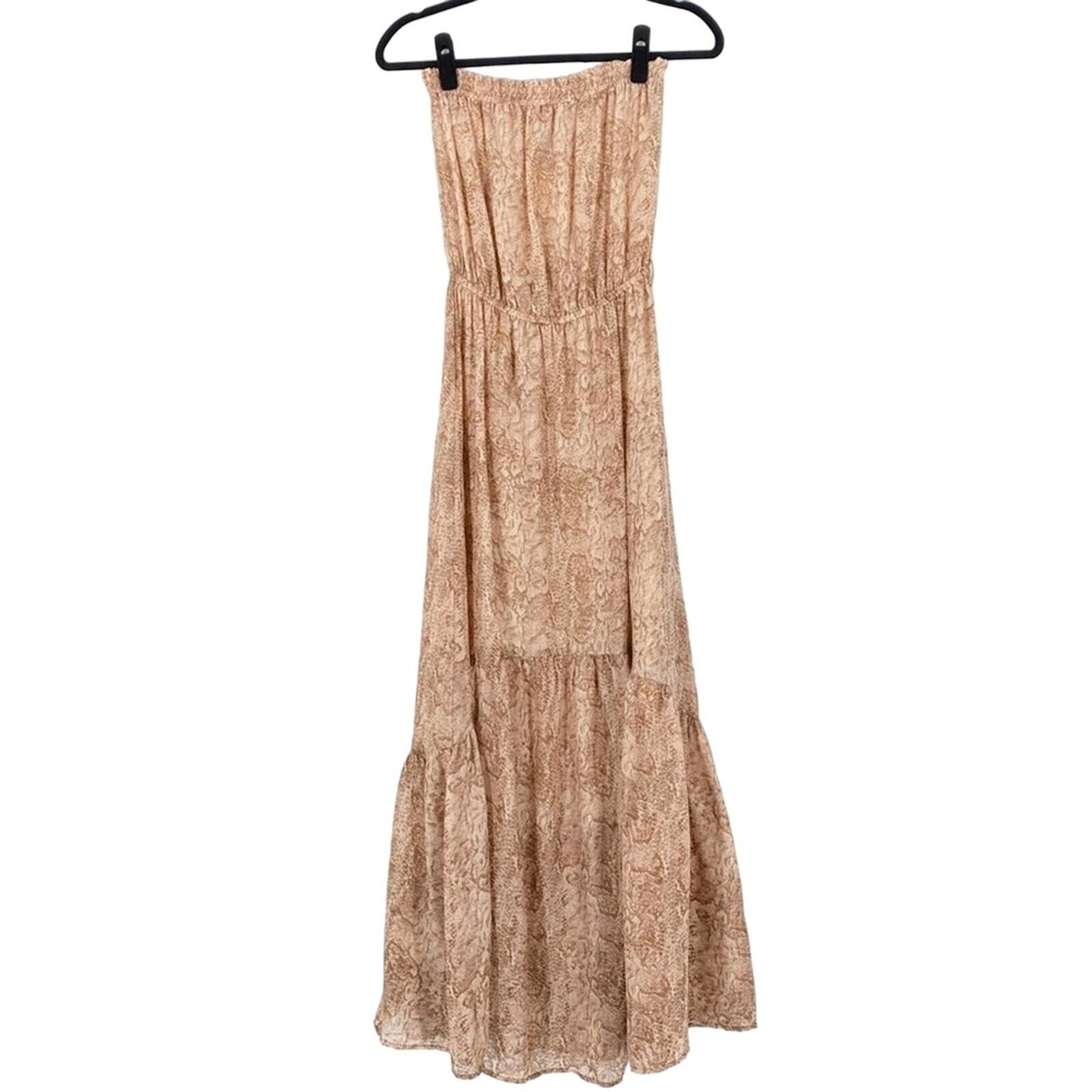 Blu Moon Planet Blue Womens Strapless Maxi Dress Pink Snakeskin Print | eBay